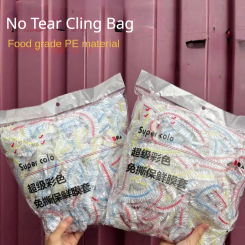 Colorful Disposable Food Cling Film Kitchen Storage & Organization Food Grade Plastic Bags for Preservation 50/100/200 Pieces