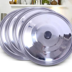 Stainless Steel Tall Drum Cover  32cm Lid Saucepan Wok Frying Milk Pan Casserole Lid Kitchenware Accessories