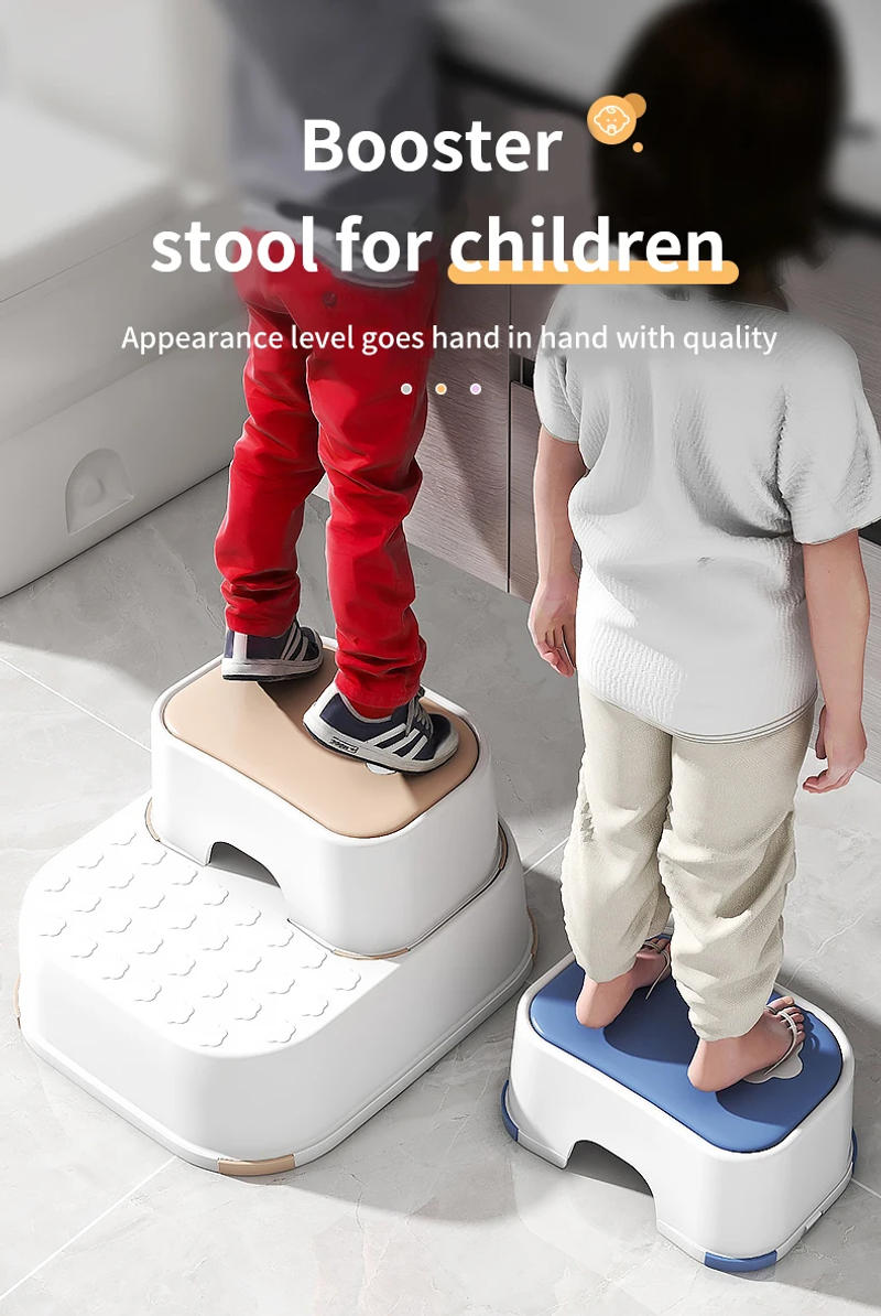 Description Picture 2 of itemKid Step Stool With Non-Slip Pads Living Room Furniture Kid Non-Slip Ottoman Potty Training Stool Children Safety Training Stool