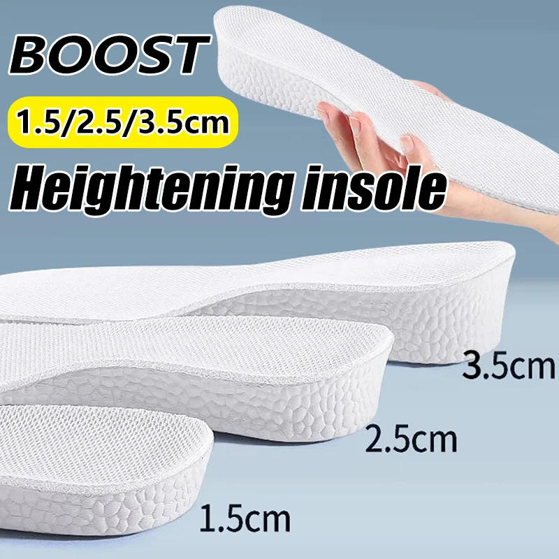 Description Picture 2 of itemHeight Increased Sport Insoles 1.5/2.5/3.5cm Popcor Memory Foam Insole for Feet Men Women Orthopedic Shoe Sole Inserts Feet Care