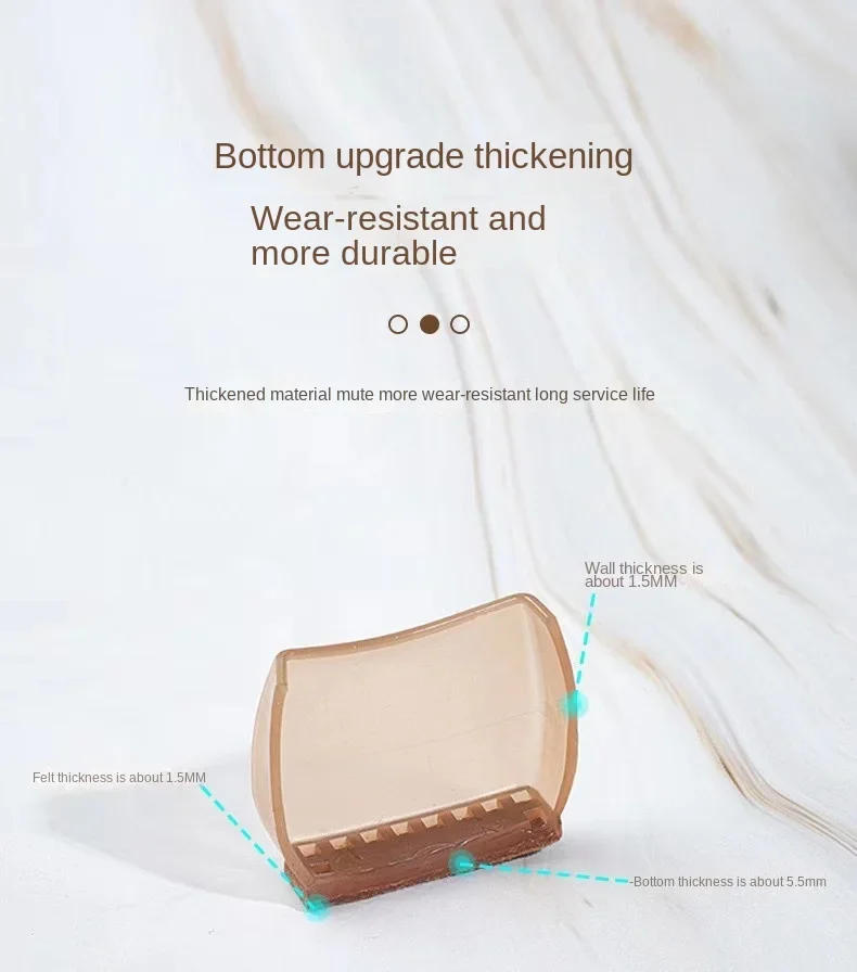 Description Picture 6 of item16pcs Upgraded Silicone Anti-slip Chair Legs Cover Furniture Sofa Feet Anti-noise Mat Wood Floor From Scratches Protectors Pads