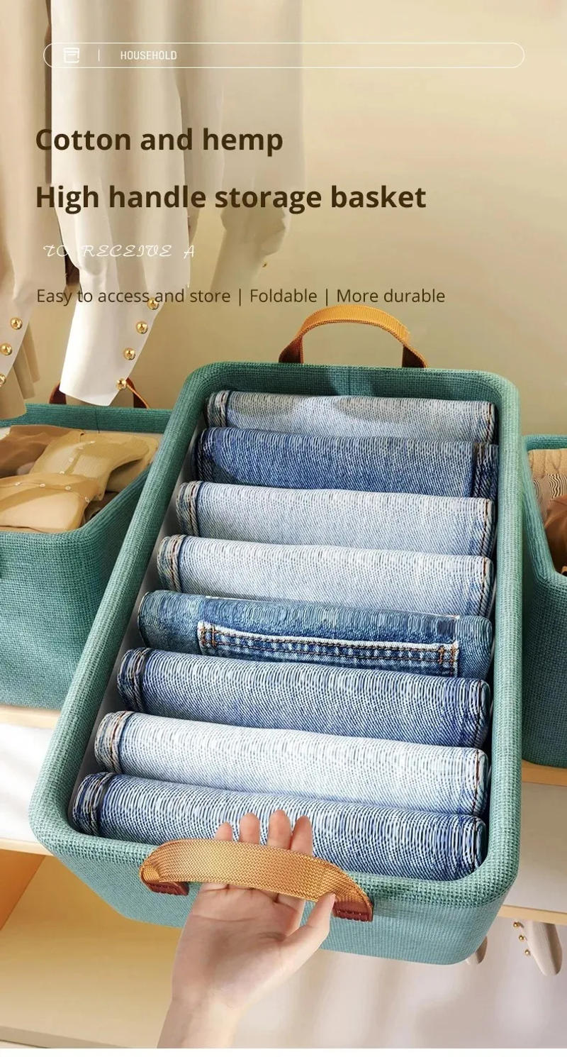 Description Picture 2 of item1Pcs Fabric Storage Basket Drawer Type Storage Box Underwear Organizer Wardrobe Organizer Clothes Foldable Organizers Clothing