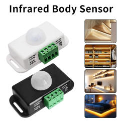 DC 12-24V Infrared Human Body Sensor Delay Adjustment Wardrobe LED Strip Light Infrared Sensor Switch PIR Strip Light Sensor
