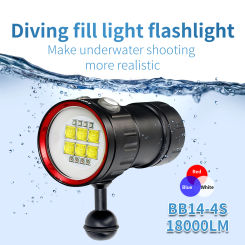 LetonPower Underwater 27 LED Photography Video Diving Flashlight  Light Highlight 100M Waterproof  Tactical Camera  Torch Lamp
