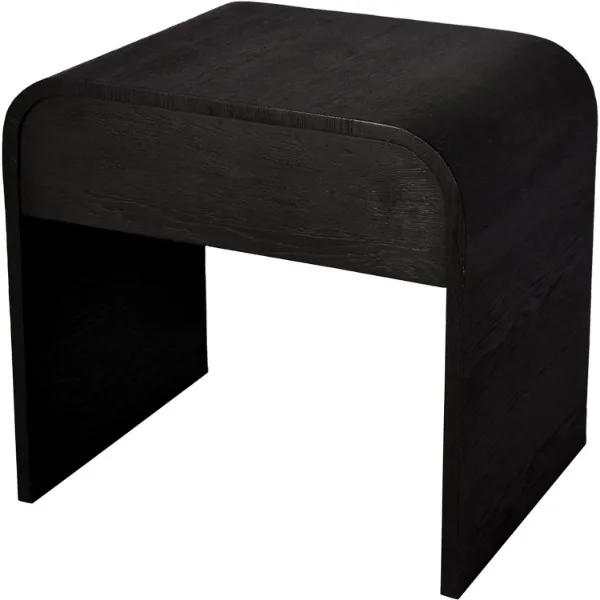 Description Picture 6 of itemCresthill Collection Mid-Century Modern Nightstand, 24" W x 18" D x 23" H, Black Oak