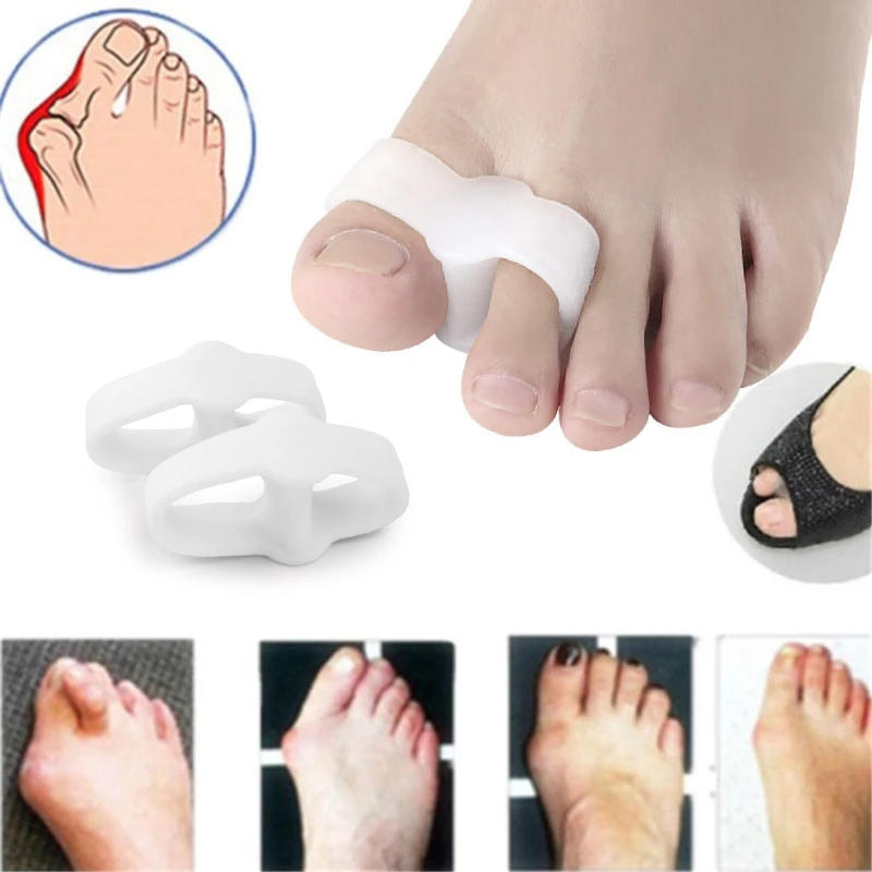 Description Picture 5 of item1Pair Silicone Feet Care Hallux Valgus Toe Overlapping Separators Protector Bunions Pain Relieve Gel Straighteners Corrector