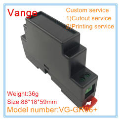 Vange terminal block junction box 88*18*59mm ABS plastic enclosure din rail case