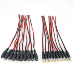 25cm DC Male Female Plug 12V Power supply Pigtail extend Cable Jack for led strip CCTV Camera Connector Extension Wire 5.5x2.1 c