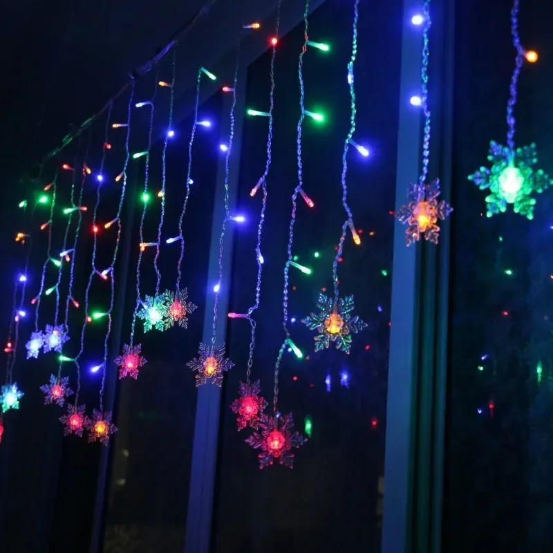 Description Picture 6 of itemStreet Garland On The House Christmas Decorations Ornaments LED Festoon Icicle Oudoor Curtain Light 2024 New Year Holiday Decor