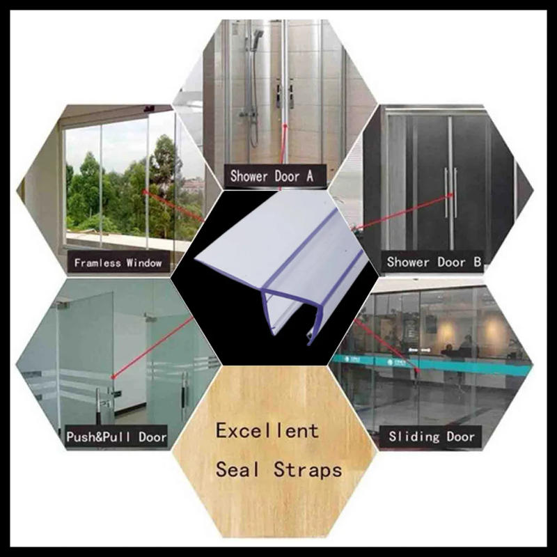 Description Picture 2 of itemRetaining Strip Seal Strip Resilience Shower Room Bathroom Flexibility Glass Sliding Door Dust Seal Weatherproof
