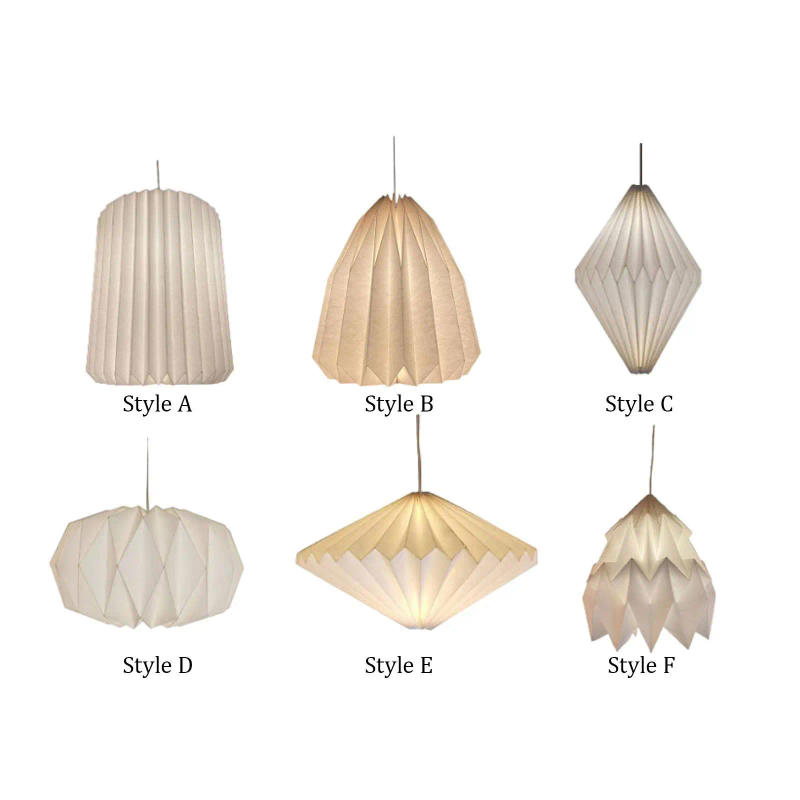 Description Picture 3 of itemPaper Origami Lamp Shade Light Cover Nordic Style Replacement Ceiling Light Shade for Bedroom Restaurant Teahouse