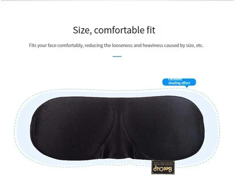 Description Picture 5 of item3D Sleep Mask Natural Sleeping Eye Mask Eyeshade Cover Shade Eye Patch Women Men Soft Portable Blindfold Travel Eyepatch 1Pcs