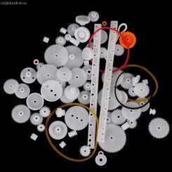 58pcs/75PCS/set Plastic Gear Rack Pulley Belt Worm Gear Single-and Double-Gear Teeth For Toy Car DIY Kit