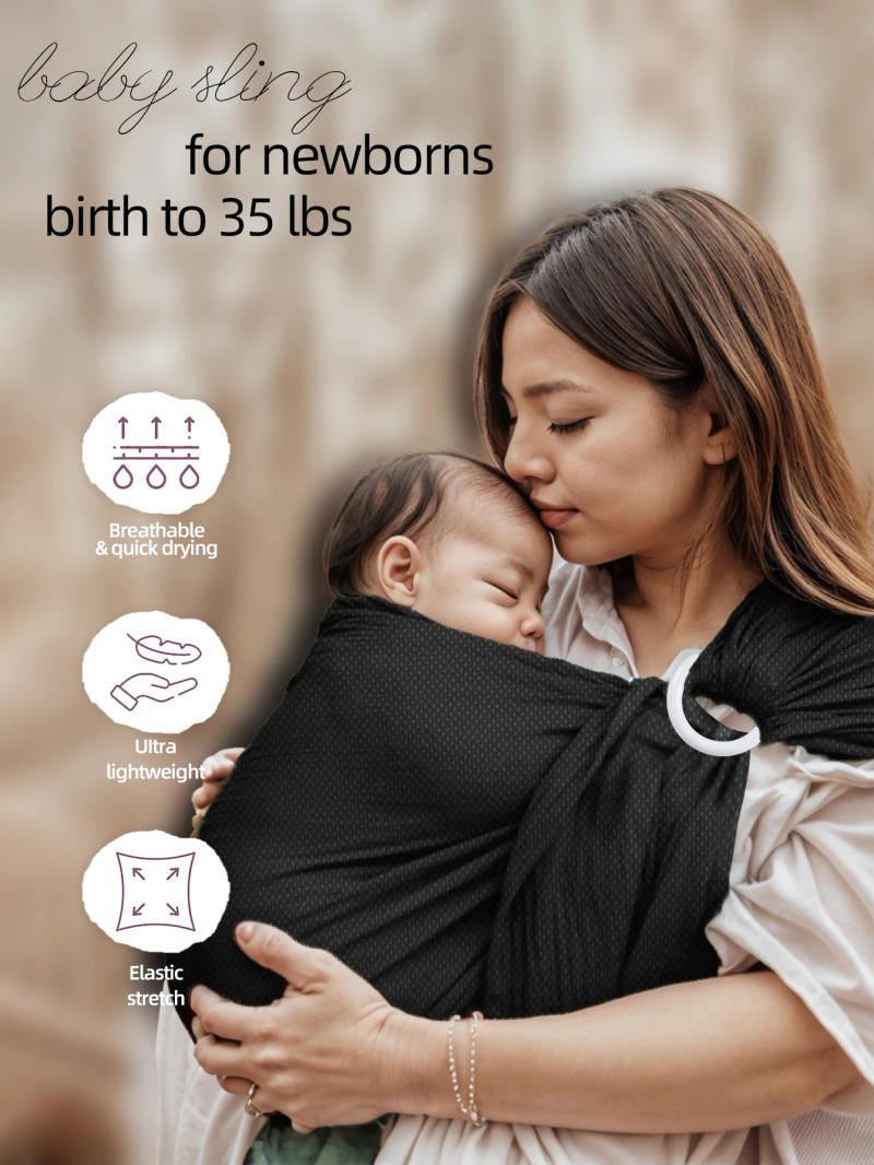 Description Picture 3 of itemBaby Water Ring Sling Carrier | Lightweight Breathable Mesh Baby Wrap for Infant, Newborn, Kids and Toddlers