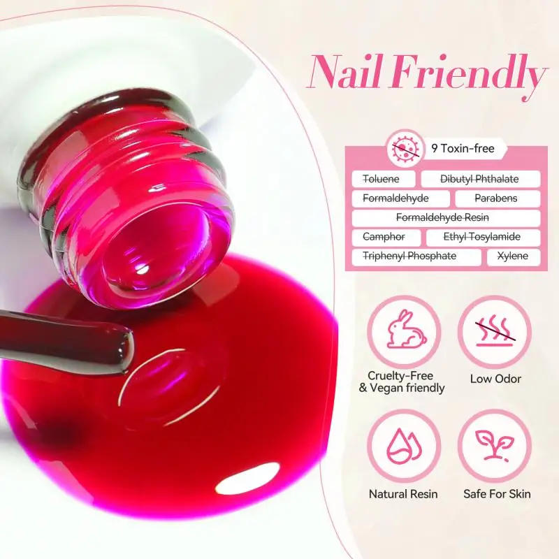 Description Picture 5 of itemBORN PRETTY 7ml 6Pcs Soda Ice Jelly Gel Nail Polish Set Gorgeous Color Full Coverage Semi Permanent Varnish Soak Off UV Gel