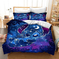 Stitch Duvet Covers Bedding Setduvet Cover Cute Printed Cartoon Quilt Cover  3D Children'S Bedding Set