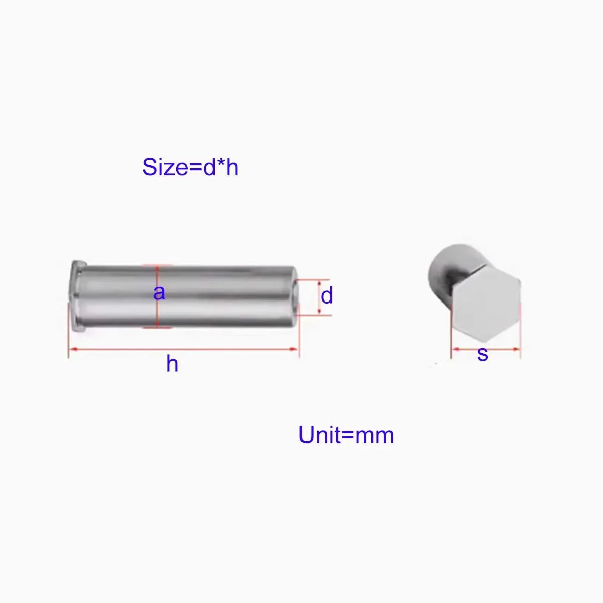 304 Stainless Steel Blind Hole