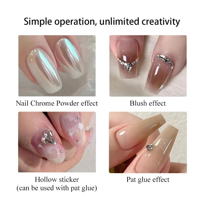 Description Picture 6 of itemNail Art Silicone Applicator Sticks Chrome Pigment Dust Applying Manicure Tool Easy-Daub Pigment Silicone Nail Brushes