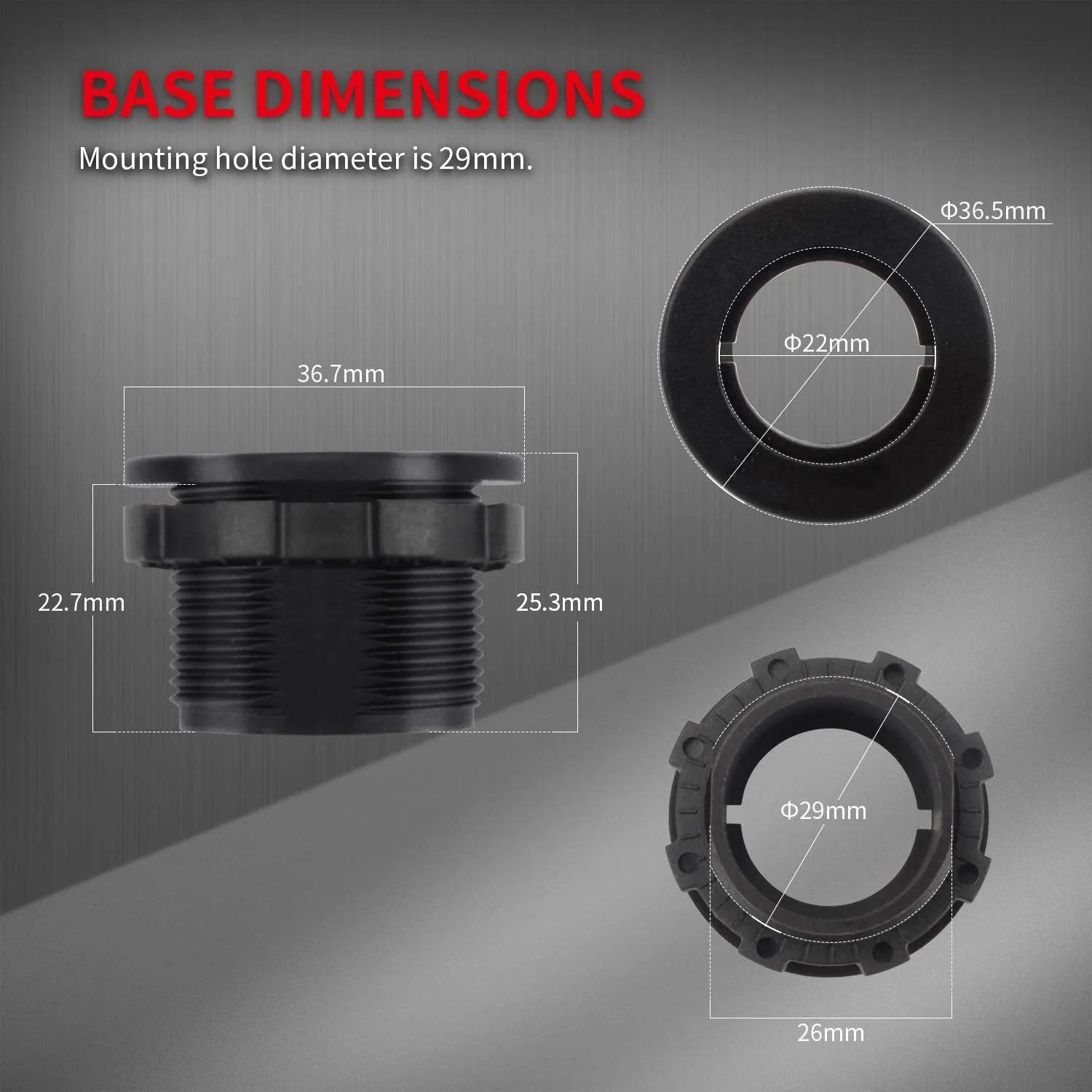 Description Picture 3 of item20mm Round Rocker Toggle Switch Shell Housing 12V LED ON OFF Lighted DIY Car Truck golf cart Dash Panel