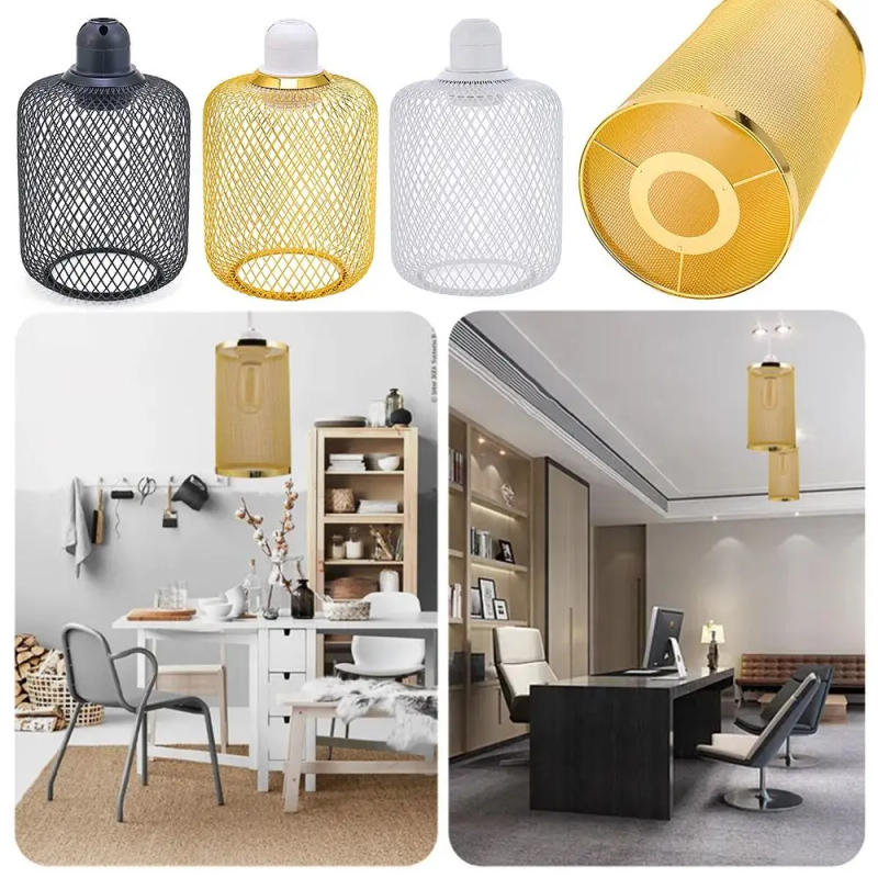 Description Picture 2 of itemRetro Mesh Ball Europe America Style Iron Lamp Shade Lighting Fixtures Lampshade Lamp Covers For Home Decoration