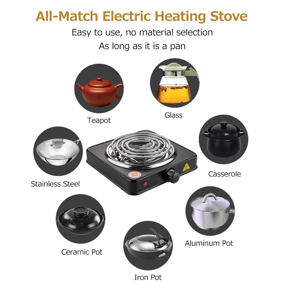 Description Picture 5 of item500W Electric Stove Shisha Coal Burner Hot Plate Iron Burner Travel Portable Cooking Appliances Coffee Heater Chicha EU Plug