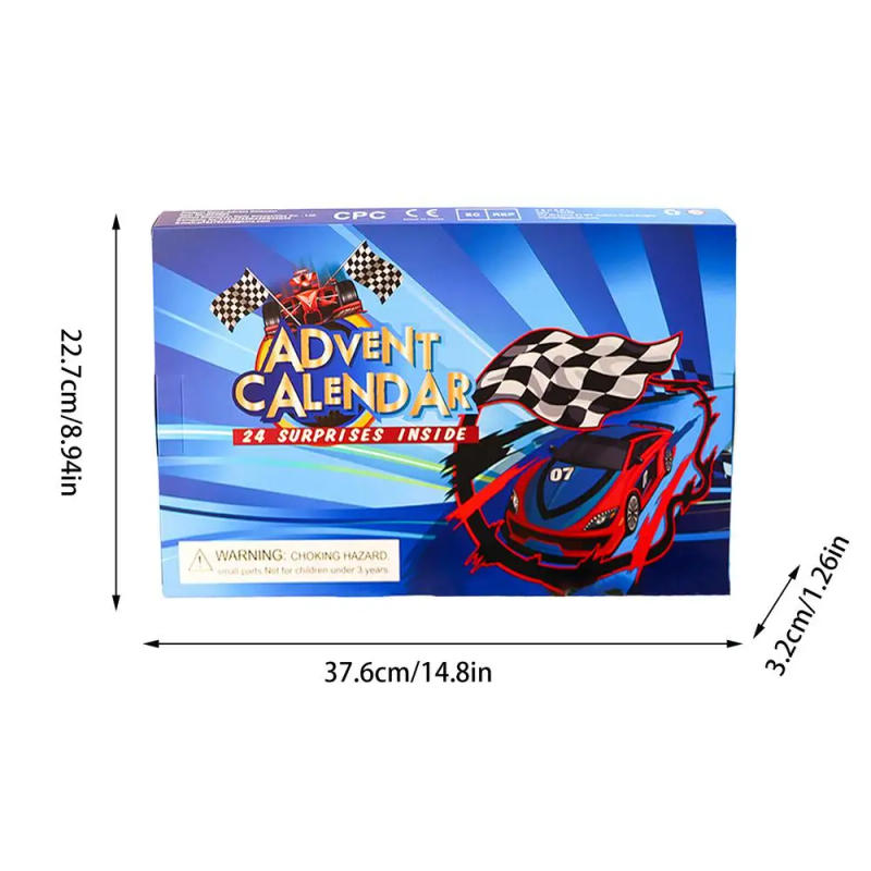 Description Picture 6 of itemChristmas Countdown For Kids 2024 Boys Advent Calendar 24 Day Countdown With 24 Different Race Cars Cool Christmas Gift Holiday