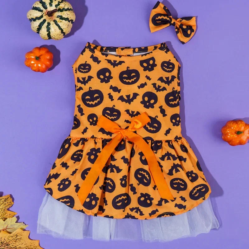 Description Picture 5 of itemChristmas Pet Supplies Halloween Dog Clothes Wizard Skirts Pet Dog Costumes Bat Skirts Halloween Dog Dress Cat Costumes