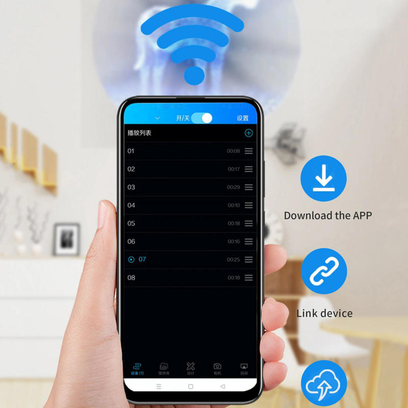 Description Picture 5 of item60CM 3D Fan WiFi Hologram Projector 720LED Holographic Lamp Player Sign Display Light Advertising Machine Support Photos Video