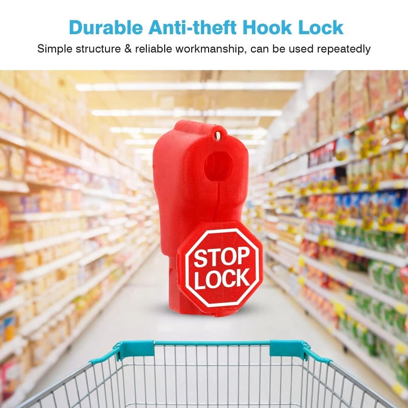 Description Picture 6 of item100pcs Supermarket Hook Stoplock Pegboard Loss Prevention Shop Hook Stop Lock Commodity Security Display Security Locks 5mm 6mm