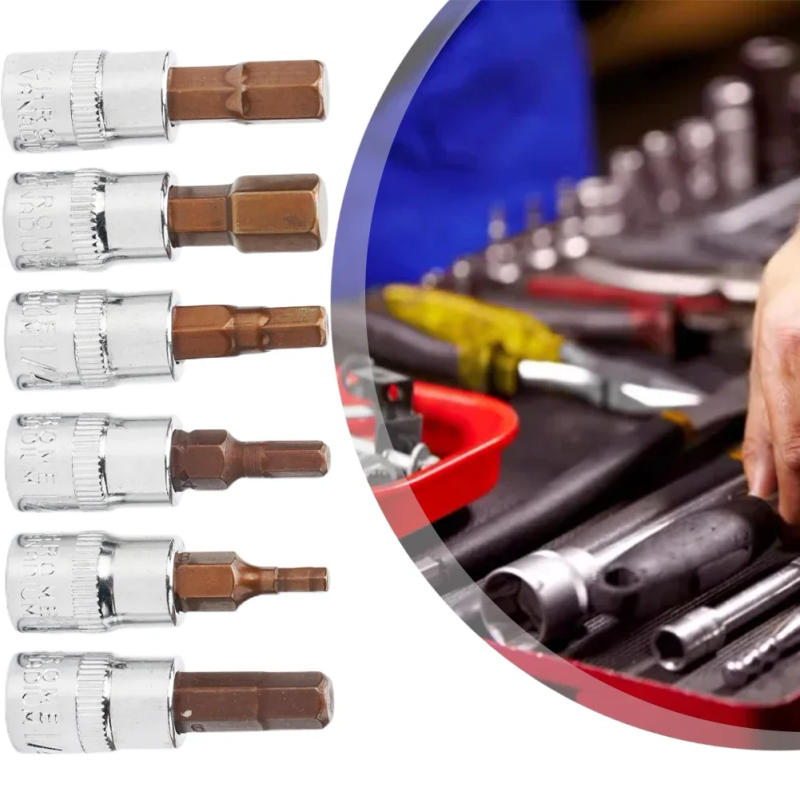 Description Picture 4 of item6pcs 1/4 Inch Screwdriver Bit Socket Set Hex Screw Driver Bits Tools H3 H4 H5 H6 H7 H8 For Inner Hex Sockets