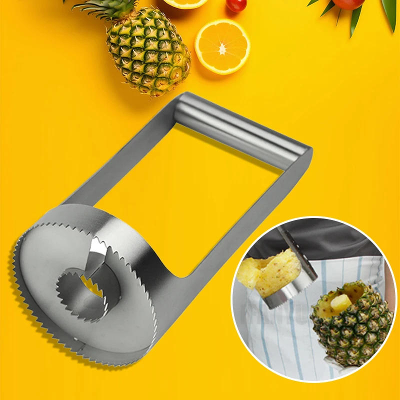 Description Picture 6 of itemStainless Steel Pineapple Peeler Cutter Ananas Meat Extractor Cut Corer Remover Machine Home Kitchen Knife Slicer Fruit Tools