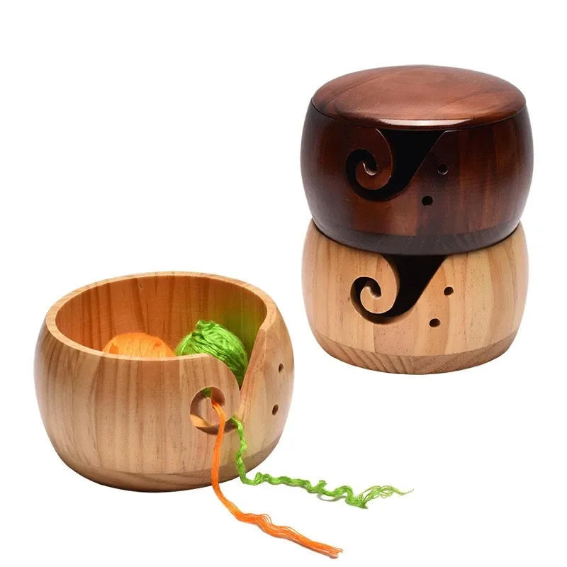 Description Picture 6 of itemWooden Yarn Bowl Crochet Organizer Storage Holder Non Slip Eco-friendly New Handmade DIY for Knitting Crochet Skeins
