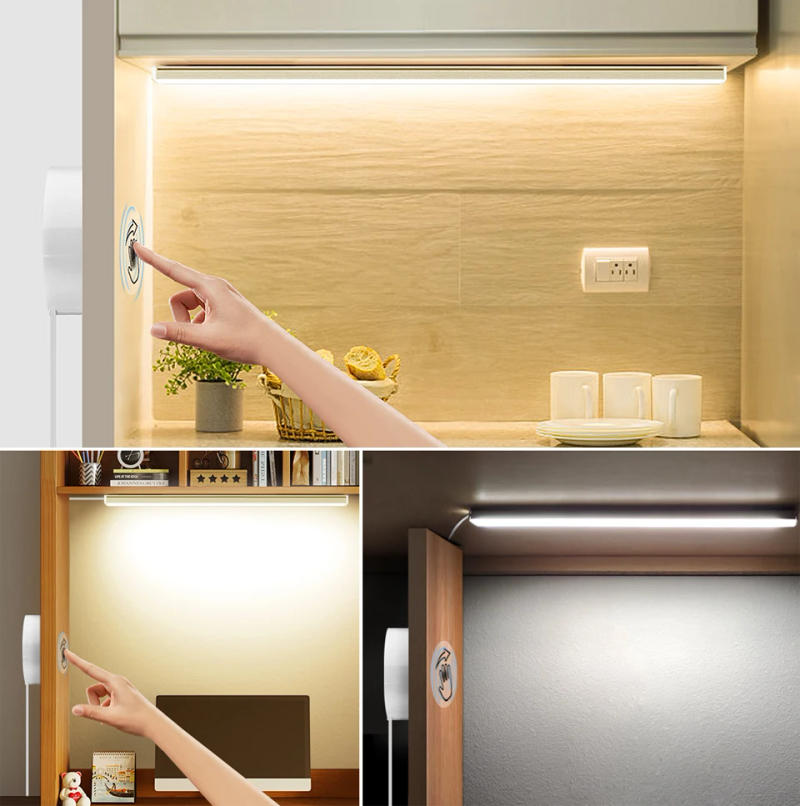 Description Picture 2 of item5V USB Powered LED Bar Light 30/40/50CM Aluminum Body Tube Table Desk Lamp With Wireless Penetrable Plank Dimmable Touch Switch