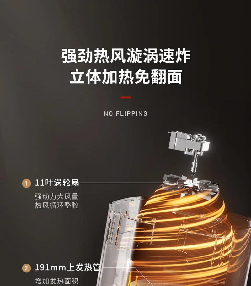 Description Picture 6 of itemVisual air fryer double heat source no-turn-over household oven integrated machine large capacity