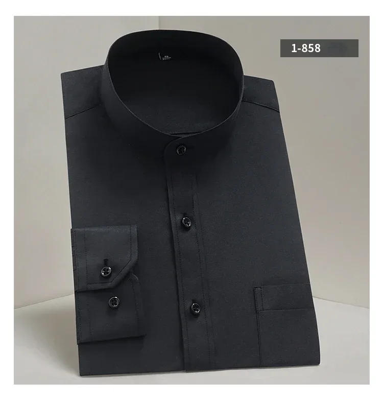 Description Picture 4 of itemMen's Classic Long Sleeve Standard-fit Dress Shirts Formal Business Social Simple Basic Design White Work Office Casual Shirt