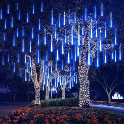 1/2/3/4 Set Meteor Shower Rain String Lights Street Fairy Garlands Christmas Tree Decorations for Outdoor New Year Garden Lights