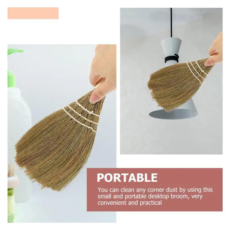 Description Picture 4 of itemOutdoor Broom Palm Broom Small Natural Whisk Broom Retro Vietnamese Sweeping Broom Desk Cleaning Brush Courtyard Garage Lobby