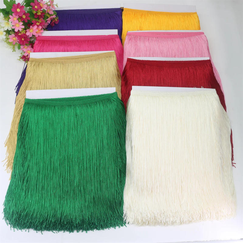 Description Picture 2 of item5 yards 30cm width Tassel Fringe lace for Sewing Accessories Trimmings Tassels Latin dance Clothes Fringes DIY Apparel Supplies