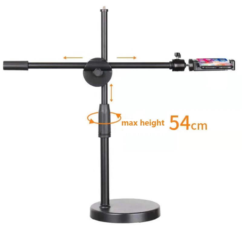 Description Picture 4 of itemOverhead Tripod Table Tabletop Shooting Stand Tripods with Mobile Phone Holder Boom Arm for Smartphones Photography