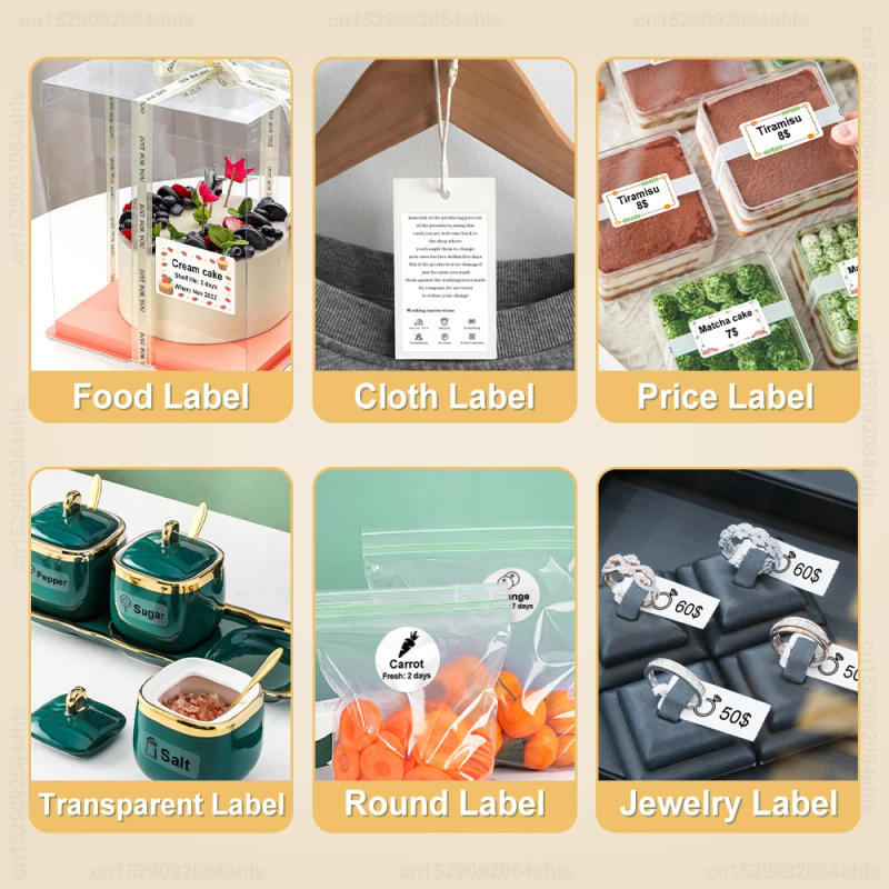 Description Picture 6 of itemPortable Mini Printer E210 Thermal Label Printer No Ink Printing Bluetooth Adhesive Sticker Labeling Machine for Phone Computer