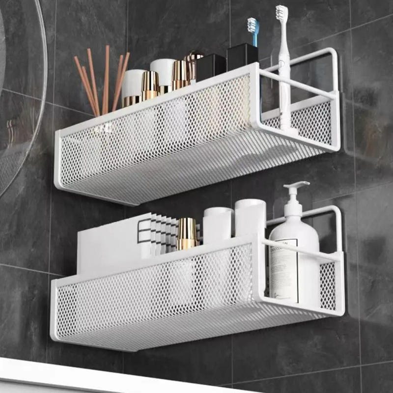Description Picture 5 of itemCreative Wall-Mounted Bathroom Shower Shelf Metal Detachable Household Storage Rack Multi Functional Toilet Shampoo Holder