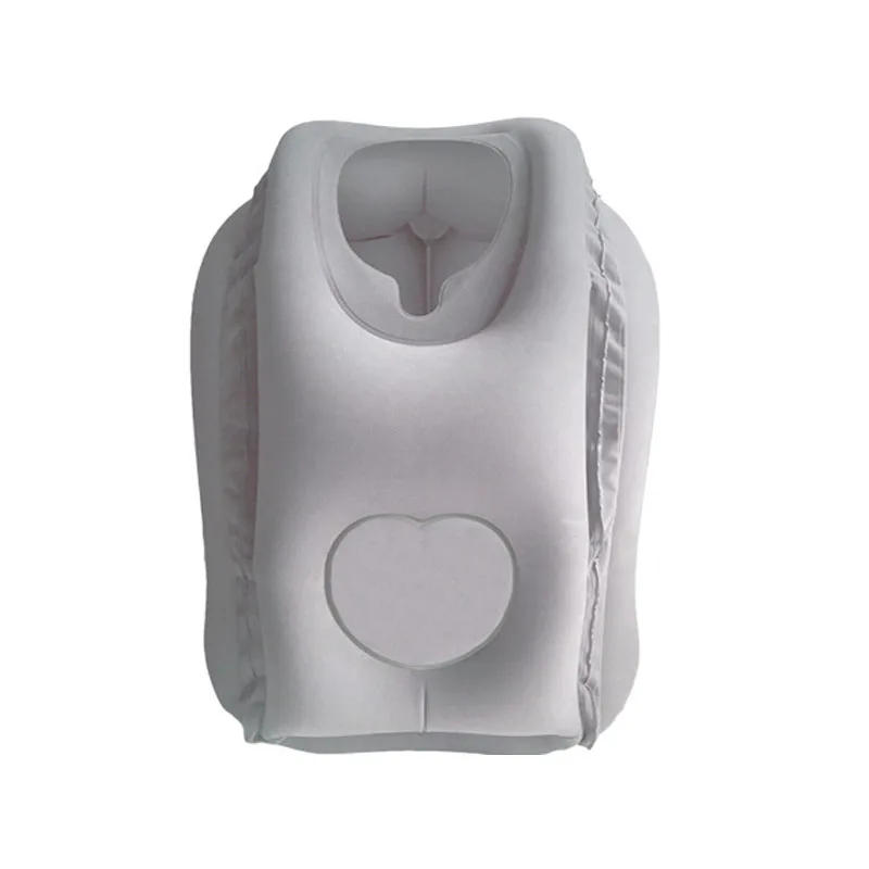 Description Picture 4 of itemNew Pattern Inflatable Travel Pillow Portable Chin Support Neck Pillow for Airplane Car Bus Train Office Nap Rest Support Pillow