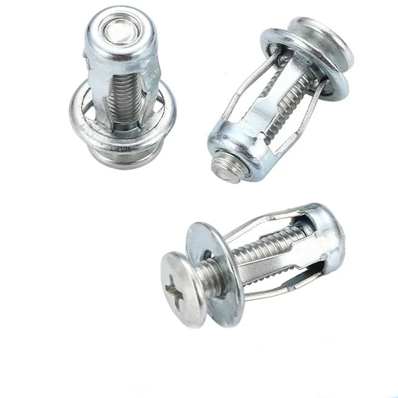 Description Picture 4 of item5/10Pcs M4 M5 M6 M8 Petal Rivets Nut Expansion Clamp Petal Shape Metal Rivet Nut Bolt Hollow Wall Plate Fixing Nuts Pop Screws