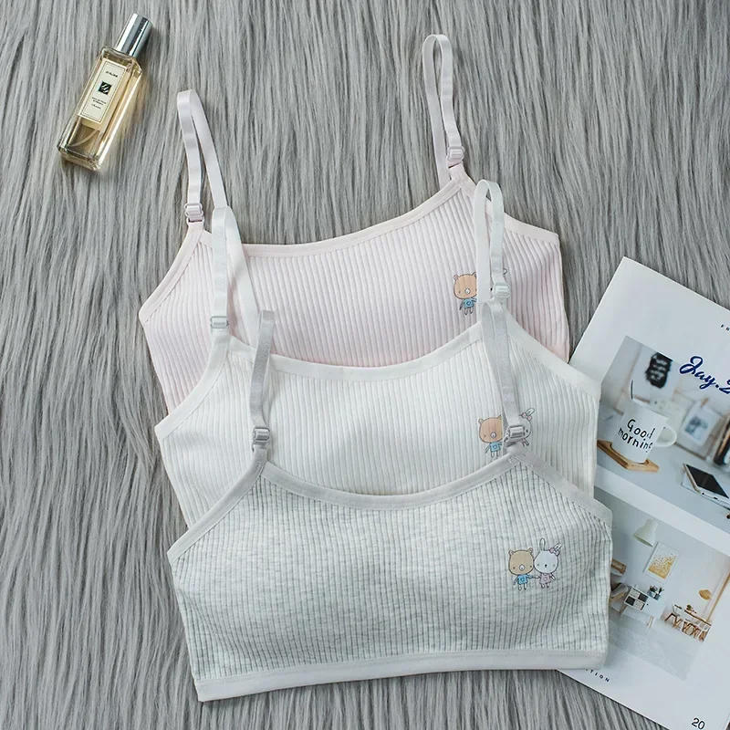 Description Picture 2 of item8-16 Years Kids Bras Young Girls Underwear Teenage Training Bras Women Cotton Kids Brassiere Tube Tops Girl's Sport Bras