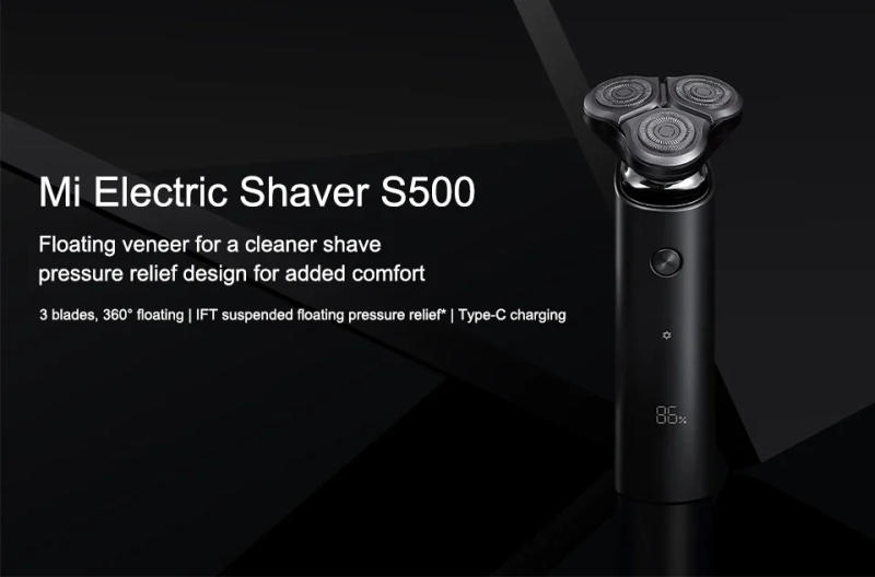 Description Picture 2 of itemXiaomi Mijia S500 Electric Shaver 3 Blade Men's Dry & Wet Shaving Washable Beard Shears Beard Trimmer for Mens Electric Shaver