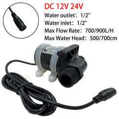 Super Quiet IP68 DC 12V 24V Brushless Mini Water Pump 4 Point Thread Solar Water Heater Shower Circulating Fountain Booster Pump