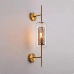 Nordic Glass Wall Lamps Modern Living Room Bedroom Bedside Aisle Wall Sconce Indoor Decorative