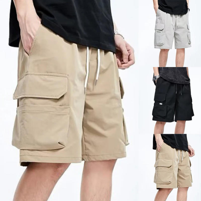 Description Picture 3 of itemFashion Daily Holiday Men Shorts Cargo Shorts Big Size Shorts Breathable Cargo Short Comfort Drawstring Hip Hop