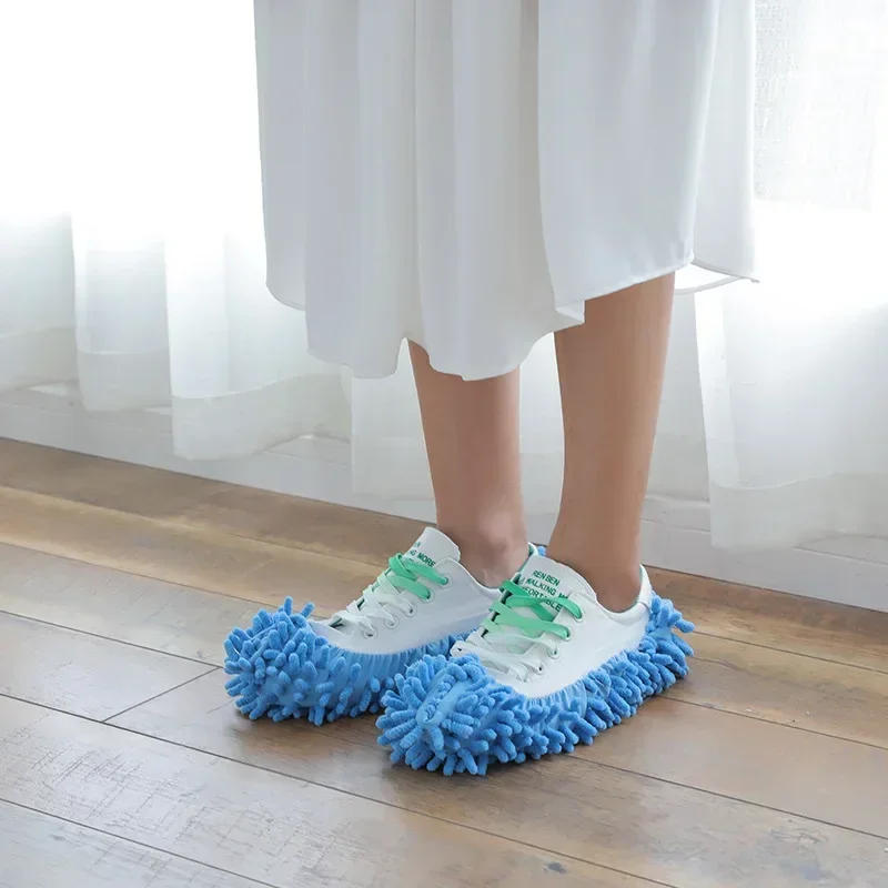 Description Picture 3 of itemFloor Dust Microfiber Cleaning Slipper Lazy Shoes Cover Mop Slipper Home Cloth Clean Shoe Cover Mophead Overshoes Cleaning Tools