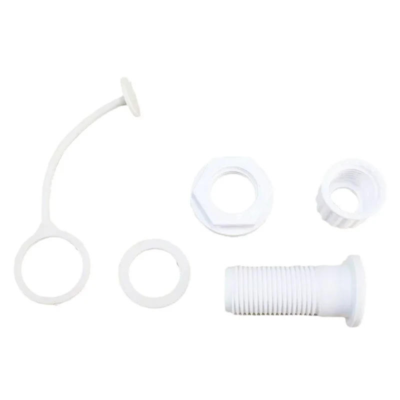 Description Picture 4 of item1PC 50mm White Plastic Cooler Drain Plug Cooler Plug Replacement 1 Inch OD Threaded Drain Plug Assembly for Coolers